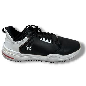 Payntr X 003 Spikeless Golf Shoes Men's 11 Black White Leather Performance Lace